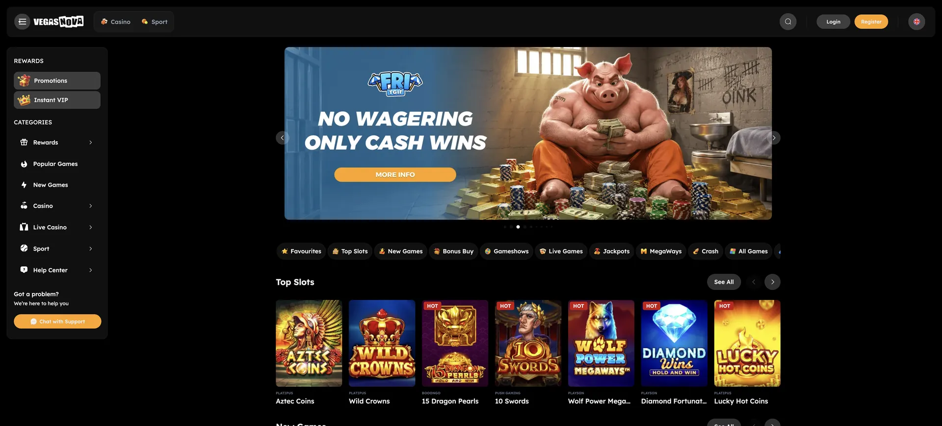 Vegasnova Online Casino Vegasnova